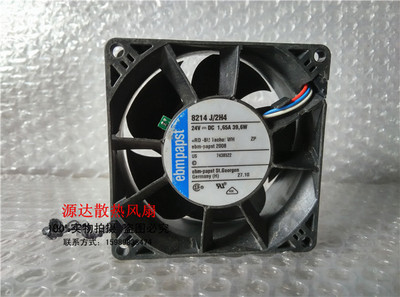 ebmpapst德国 8214 J/2H4 8CM 8038 24V 1.65A 39.6W 变频器风扇