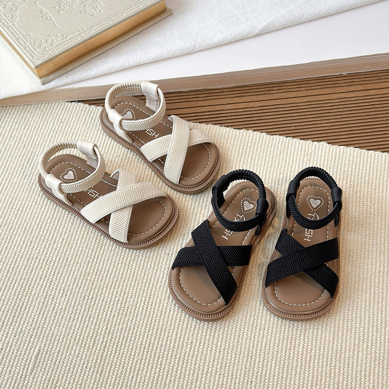 女童松紧带软底凉鞋2026夏季新款儿童时尚休闲沙滩鞋小女孩公主鞋,童鞋/婴儿鞋/亲子鞋,凉鞋,淘宝优惠券,粉丝福利购,淘宝优惠卷