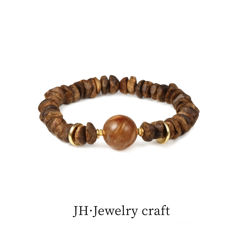 Jonny.“檀晶”高端咖啡肽绿棋楠手链