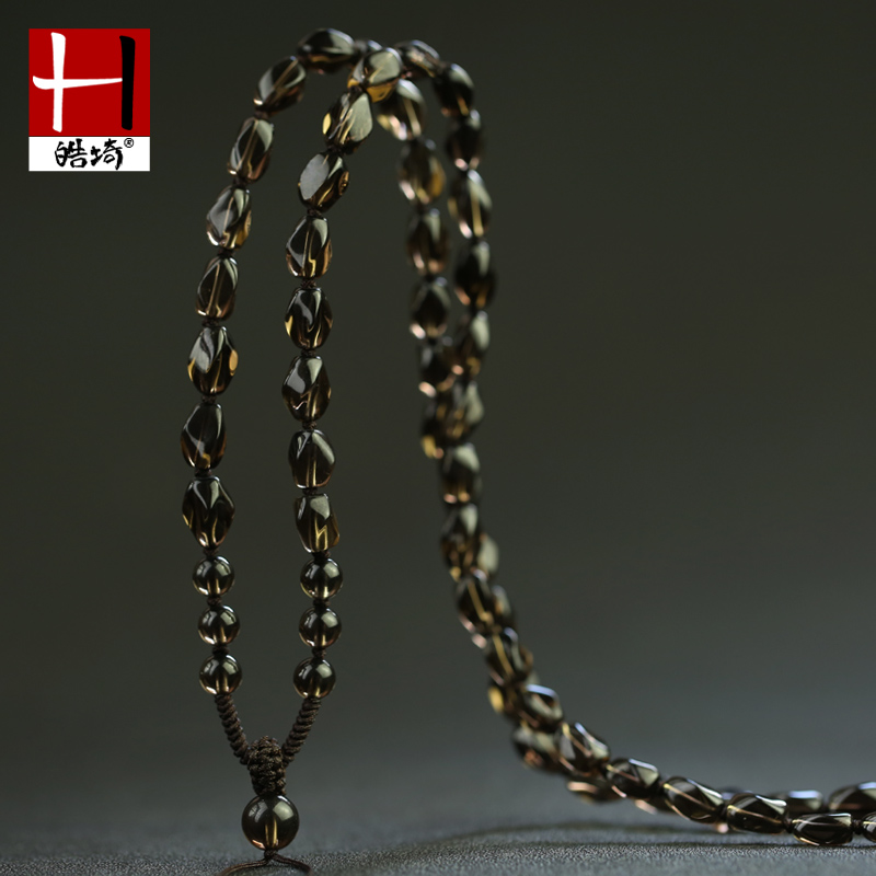 菱形切面茶水晶手工编织大气吊坠挂件绳翡翠平安扣挂绳玉石项链绳