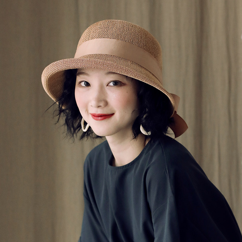 太阳帽女夏休闲百搭草帽甜美蝴蝶结丸子帽度假防晒渔夫帽小沿盆帽,服饰配件/皮带/帽子/围巾,帽子,淘宝优惠券,粉丝福利购,淘宝优惠卷