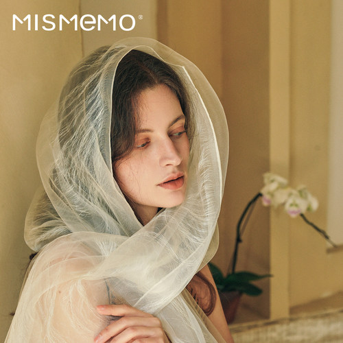 MISMEMO夏季桑蚕丝流苏披肩丝巾