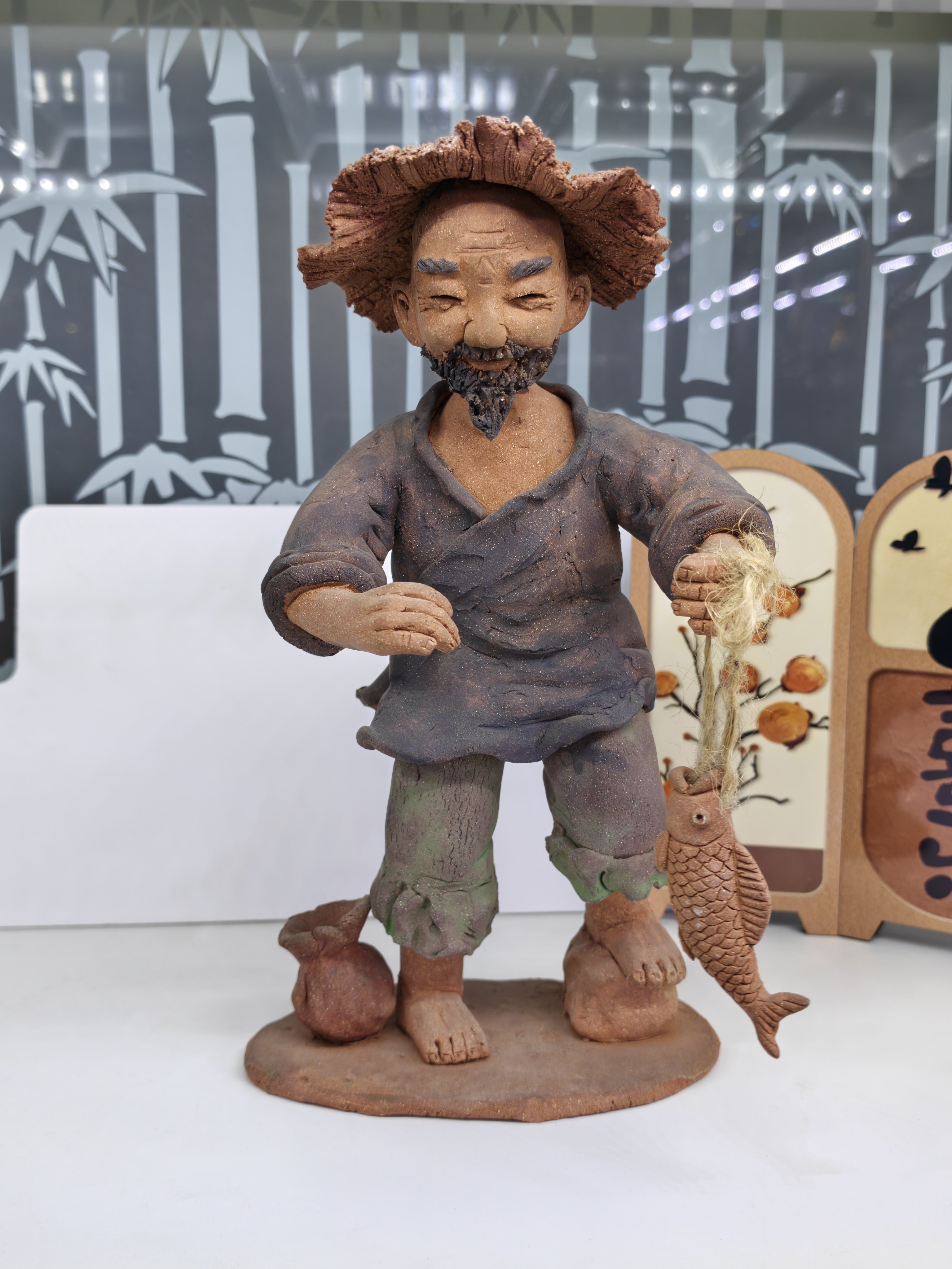 陶艺泥塑摆件手工制作泥人雕塑摆件孤品一物一拍,特色手工艺,泥人/泥塑/面塑,淘宝优惠券,粉丝福利购,淘宝优惠卷