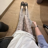 长裤 欧美蛇纹打底裤 花色显瘦灰色瑜伽裤 时尚 女外穿印花高腰紧身裤