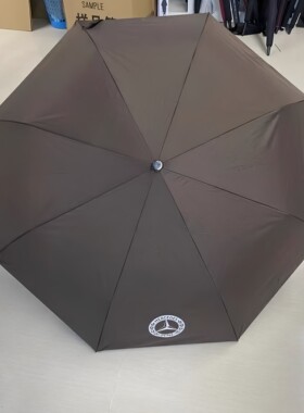 奔驰手动三折晴雨伞精致档把手柄