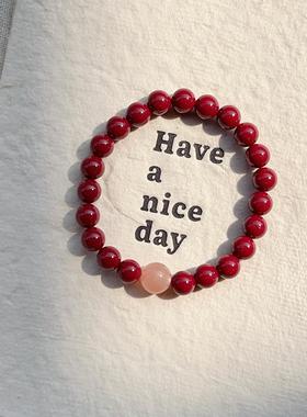 朱砂手链女款紫金砂手串