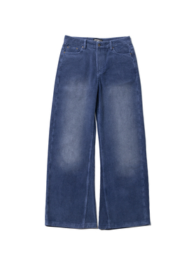 WENFENG LI 25AW 水洗褪色做旧A字直筒微弯刀灯芯绒休闲长裤