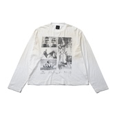 25FW WENFENG 150克轻薄柔软亚麻棉水洗脏染「爱恋」印花T恤