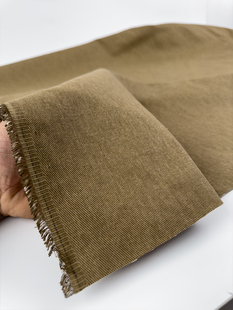 复古涂层面料廓形挺阔纯棉厚实手工DIY外套裤子设计师面料高档