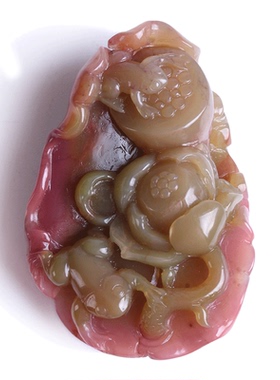 南红四川凉山盐源料连生贵子吊坠