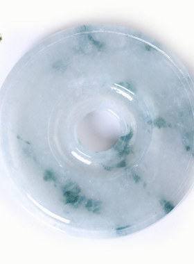 A货翡翠平安扣挂件吊坠送证书