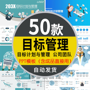 企业目标计划管理PPT模板公司团队绩效考核管理培训商务报告