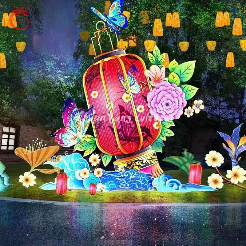 2026年春节装饰新年元旦节挂饰品商场过年龙灯笼场景布置挂件