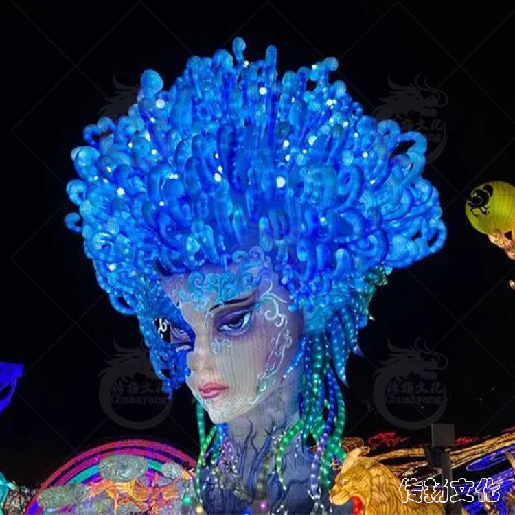 来图定制春节喜庆花灯大型灯会设计自贡传统工艺制作布艺灯笼