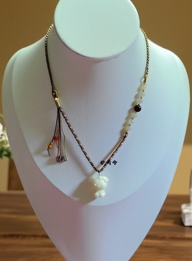 原创吊坠绳 国风编绳925银四股辫和田玉沉香挂绳百搭纯手工可调节