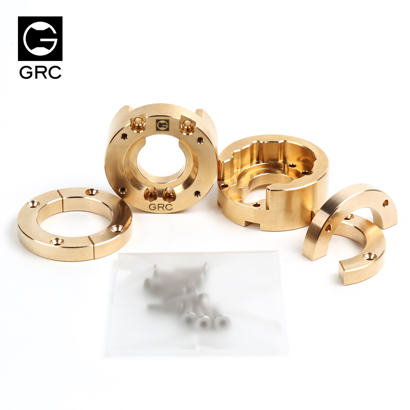 GRC TRX4桥边配重块 竞技款 黄铜块转向配重 单边122g #GAX0032E