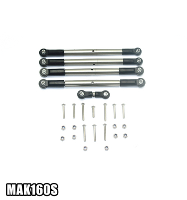 ARRMA KRATON, TALION, OUTCAST不锈钢加粗款全车拉杆-套MAK160S