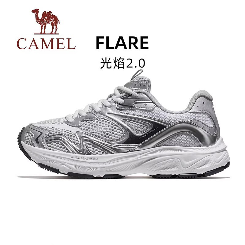 骆驼光焰2.0运动鞋女款2026新款休闲鞋女鞋跑步鞋缓震透气慢跑鞋