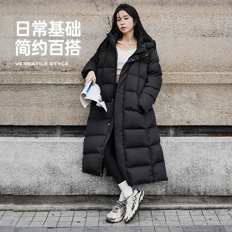 骆驼女装长款连帽情侣外套