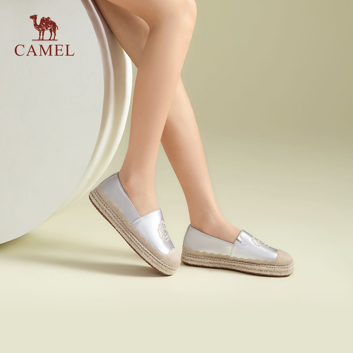 骆驼时尚休闲百搭渔夫鞋平底单鞋