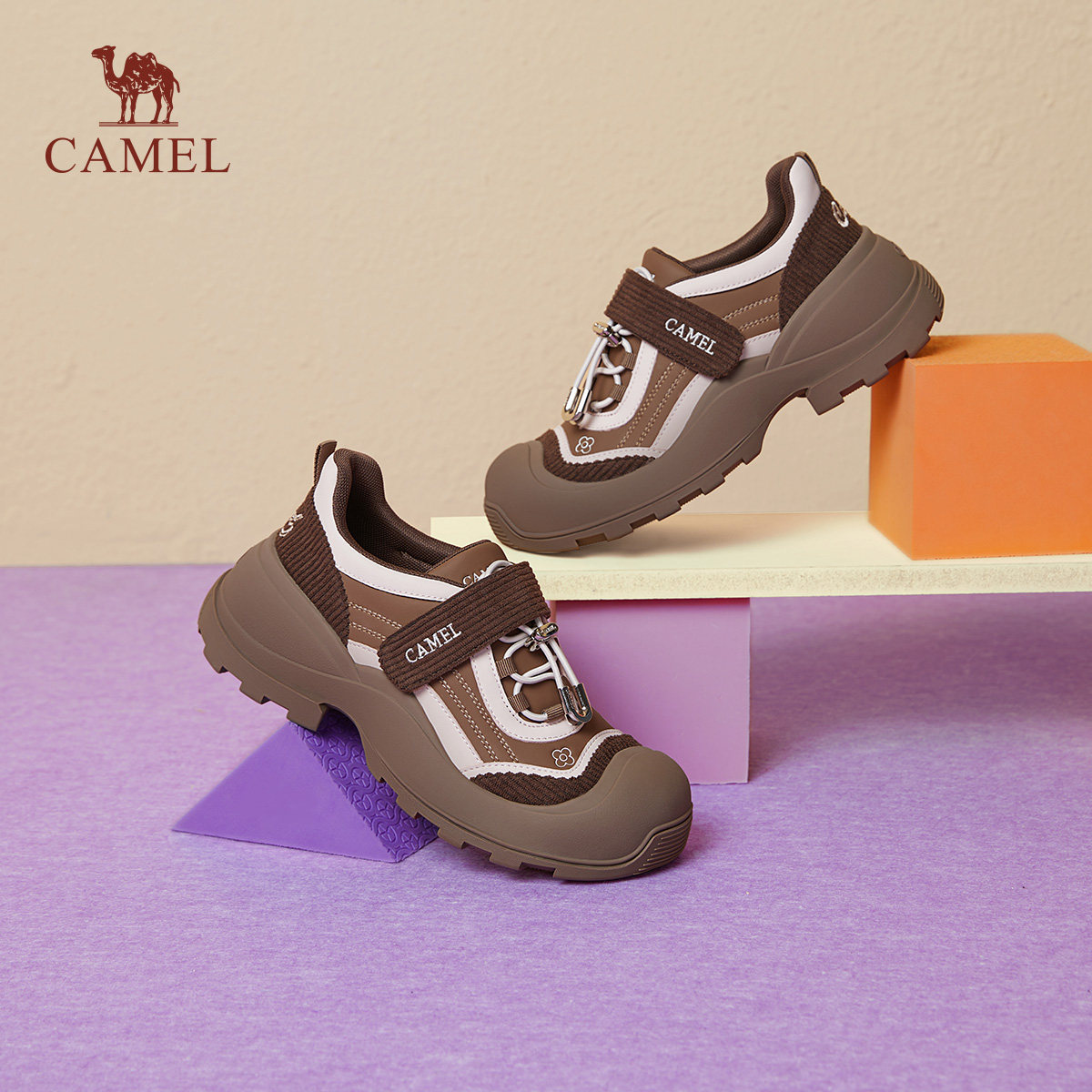 骆驼女鞋2025年秋新款百搭潮流防滑透气徒步登山鞋通勤时尚休闲鞋,女鞋,时尚休闲鞋,淘宝优惠券,粉丝福利购,淘宝优惠卷