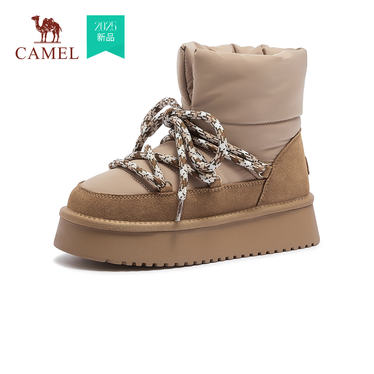 骆驼女鞋2025冬季新款雪地靴