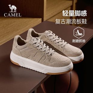 轻盈耐磨抓地街头潮流滑板鞋 骆驼男鞋 复古厚底休闲鞋 新款 2025冬季