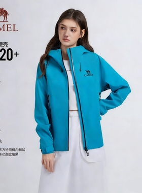 [凯甲Pro]骆驼威锋MICR0TOP-TEX硬壳冲锋衣女3层压胶防水透汽外套