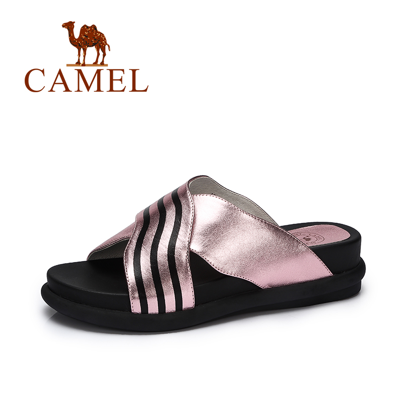 Sandales femme CAMEL   en couche de cuir premiere - Ref 2673560 Image 2