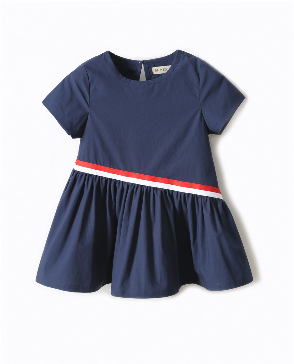bemidji伯米吉女童宝宝夏装短袖连衣裙婴幼儿童小女孩休闲裙子