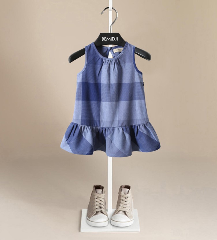 女童圆领长款衬衫裙棉婴幼儿上衣