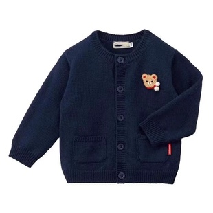 日系风M系拉链针织外套打底内搭毛衫 秋冬新款 男女童宝宝毛衣开衫