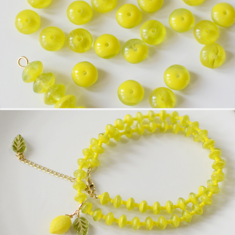 捷克进口花色琉璃玻璃珠车轮算盘隔珠 diy手串项链饰品配件材料