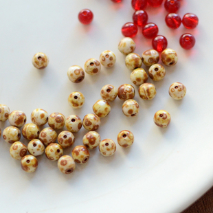 捷克进口珠5mm圆形琉璃玻璃珠 手工diy串珠手链项链饰品配件材料