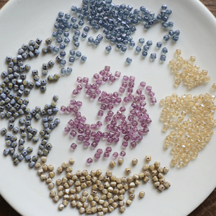 进口捷克珠4mm菱形珠项链手链戒指耳饰首饰串珠 手工DIY配件材料