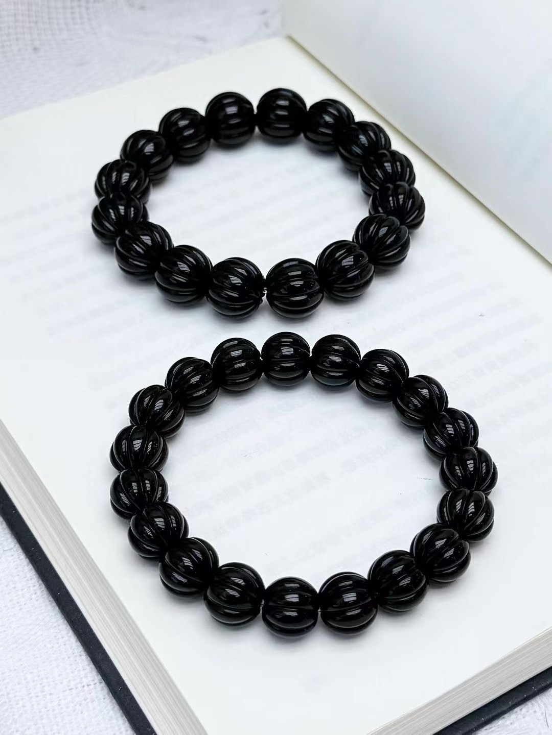 黑玛瑙 精工高抛亮光南瓜珠手串,饰品/流行首饰/时尚饰品新,黑曜石,淘宝优惠券,粉丝福利购,淘宝优惠卷