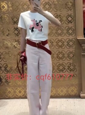欧洲站2026春季新款泰货韩版时尚圆领宽松显瘦卡通印花短袖T恤女