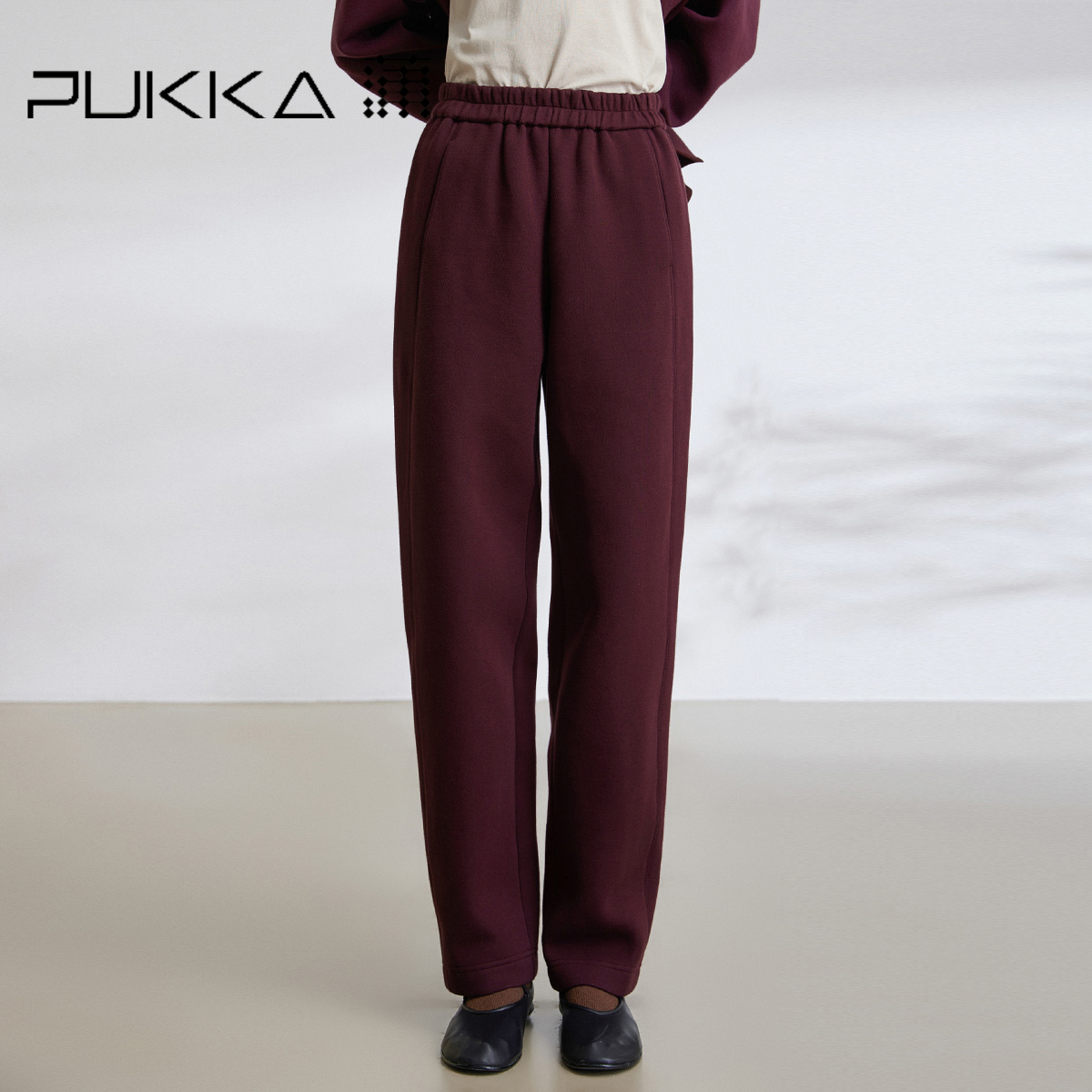 蒲PUKKA全腰橡筋休闲裤