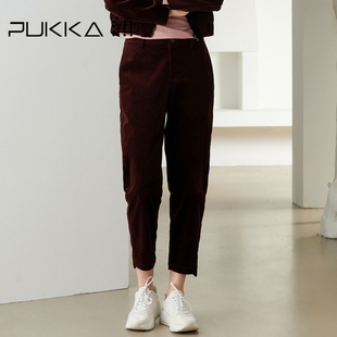 冬装 休闲裤 设计感时尚 小脚萝卜裤 蒲PUKKA 商场同款 女装
