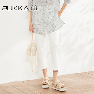 小脚裤 女春季 棉质牛仔裤 蒲PUKKA