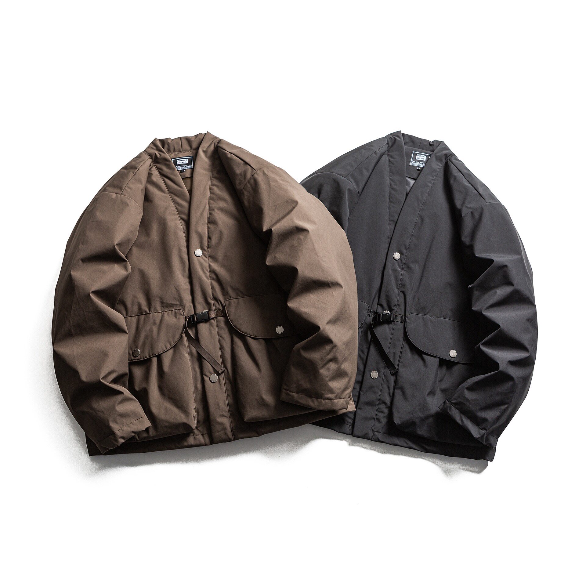 90白鸭绒冬季新中式国风日系复古阿美咔叽道袍外套男女宽松羽绒服