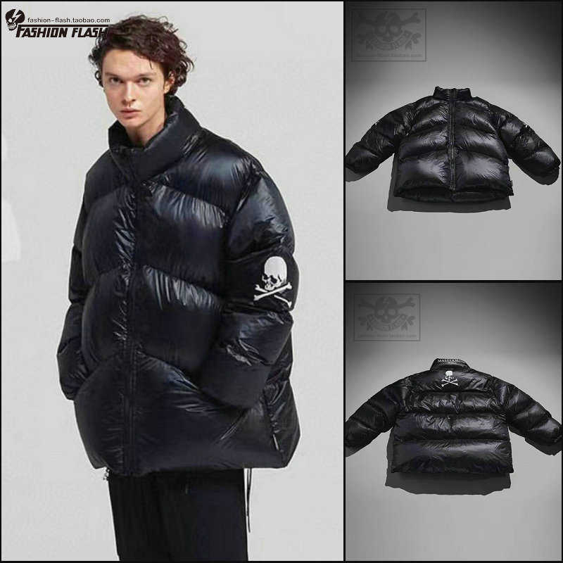 MMJ骷髅字母印花立领羽绒服男女