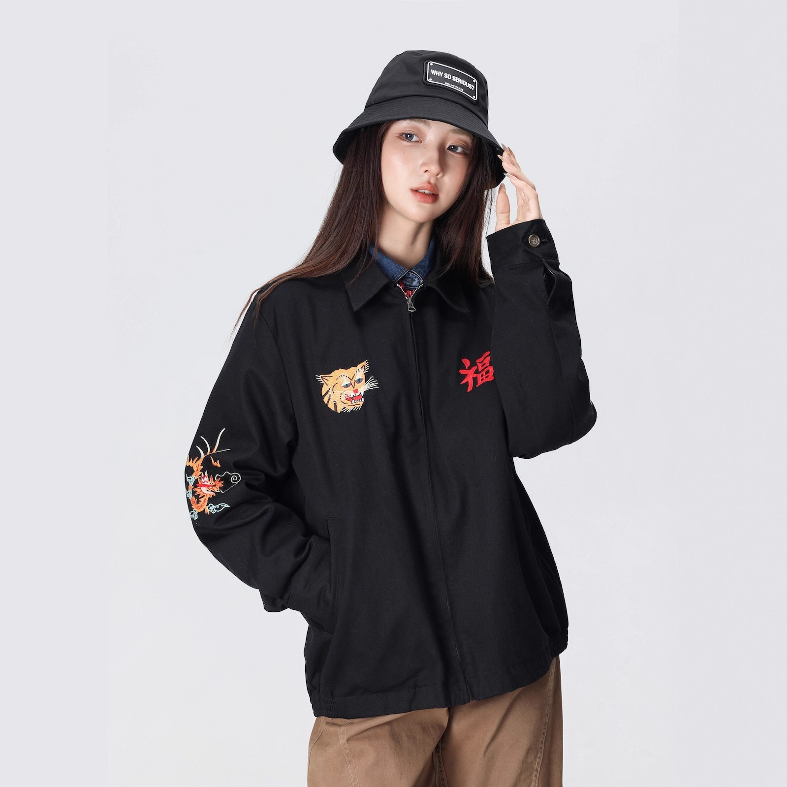 日系春秋横须贺夹克越南刺绣复古Vietnam Jacket阿美咔叽工装外套