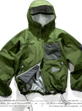 2025ss春季日系山系户外休闲机能防水反光冲锋衣外套男女同款夹克