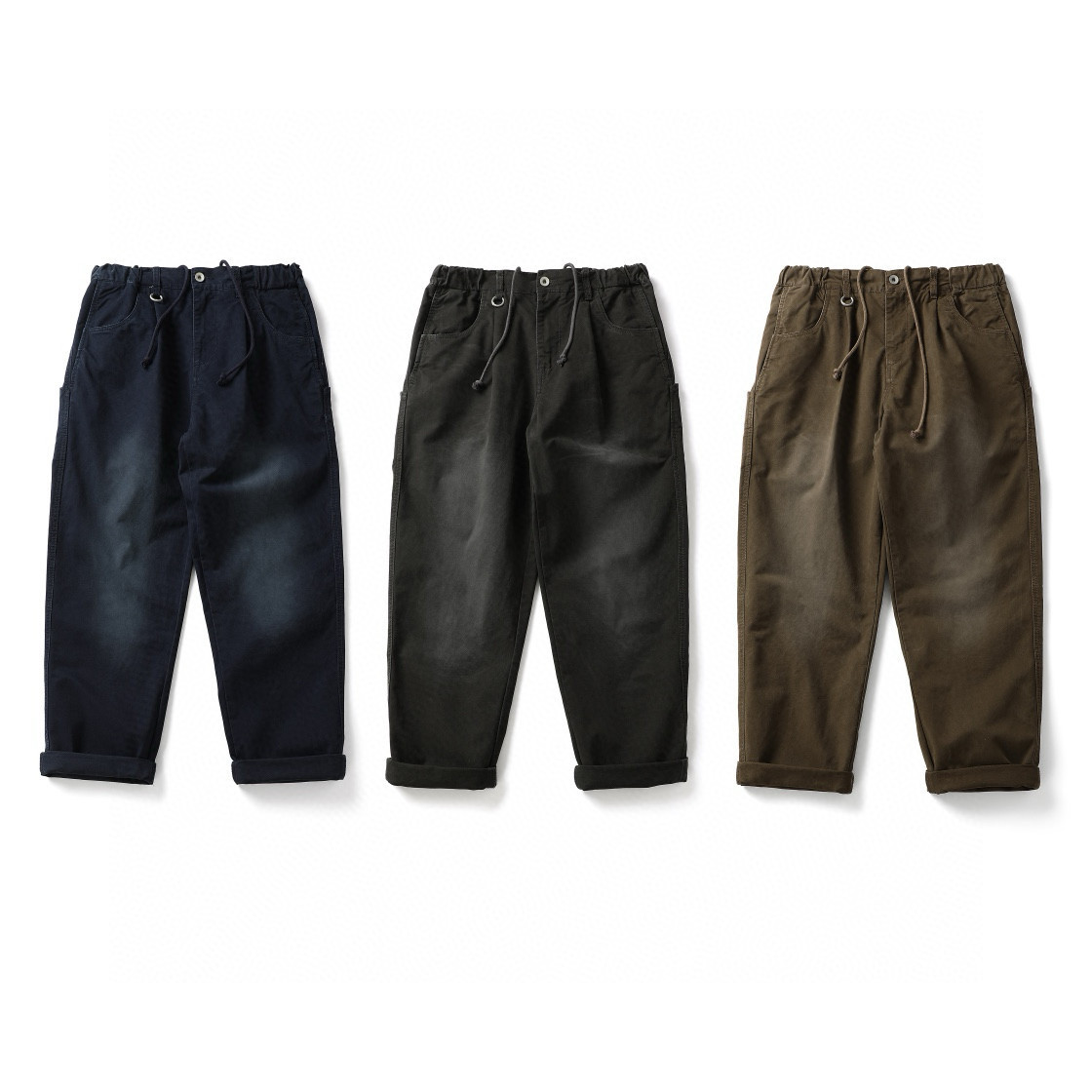 Kapital 日系复古潮牌水洗纯色工装裤做旧宽松直筒阔腿休闲长裤子,男装,休闲裤,淘宝优惠券,粉丝福利购,淘宝优惠卷