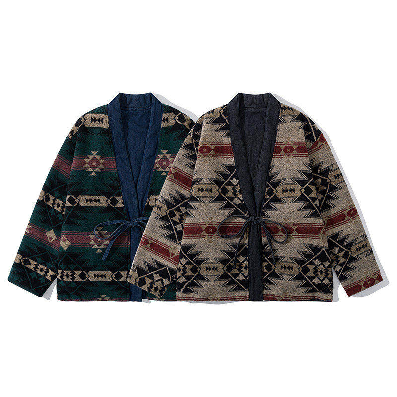 KAPITAL VINTAGE 日系复古新款两面穿道袍休闲牛仔外套夹克上衣潮