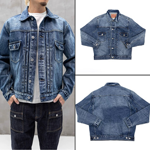 日系Type2牛仔夹克vintage水洗复古休闲外套kenijima同款clenfit