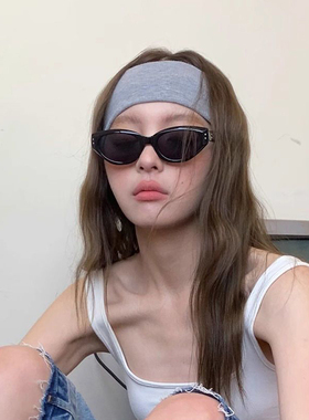 ins风时髦运动感针织发带女百搭健身头带吸汗透气弹力瑜伽束发带