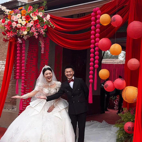 婚礼布置装饰挂布挂饰