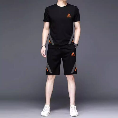 男士韩版冰丝运动短袖短裤两件套